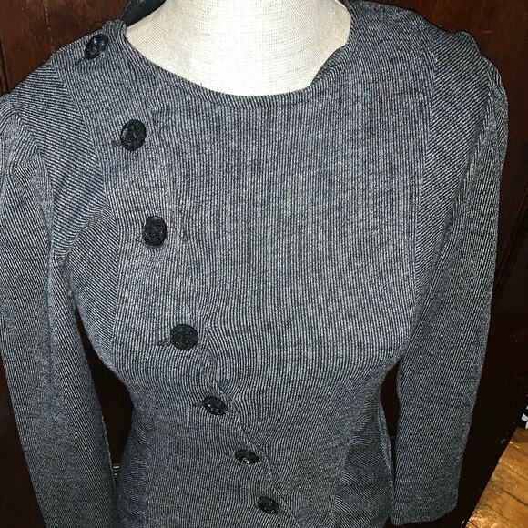 Vintage 1980s Ruched All That Jazz Fitted Dress Size 3/4 Made in USA - Picture 8 of 9